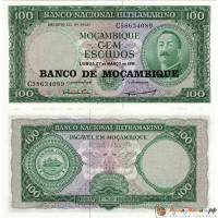 () Банкнота Мозамбик 1961 год 100  ""   UNC